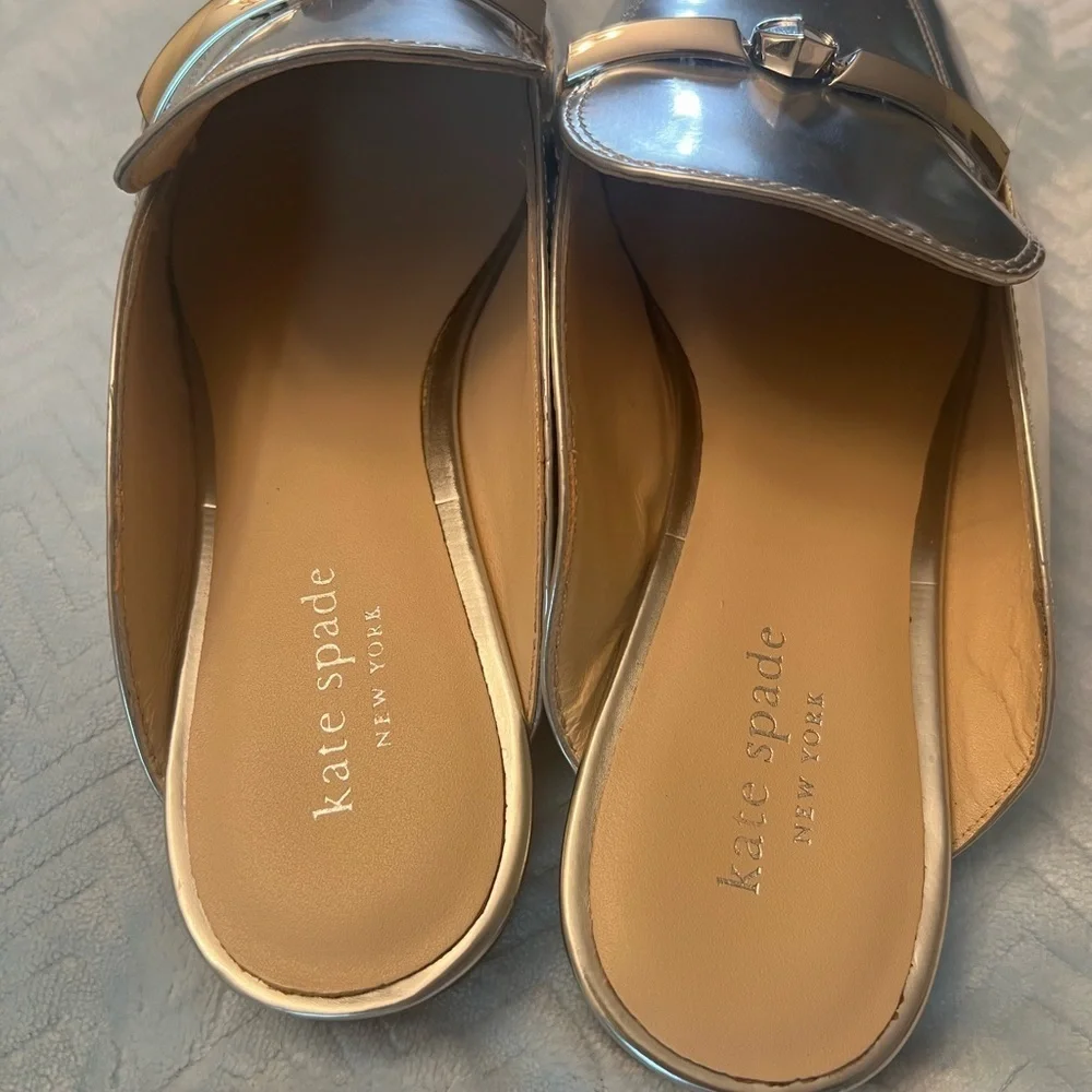Kate Spade Metallic Loafer Mules – Chic Polished Slip-On